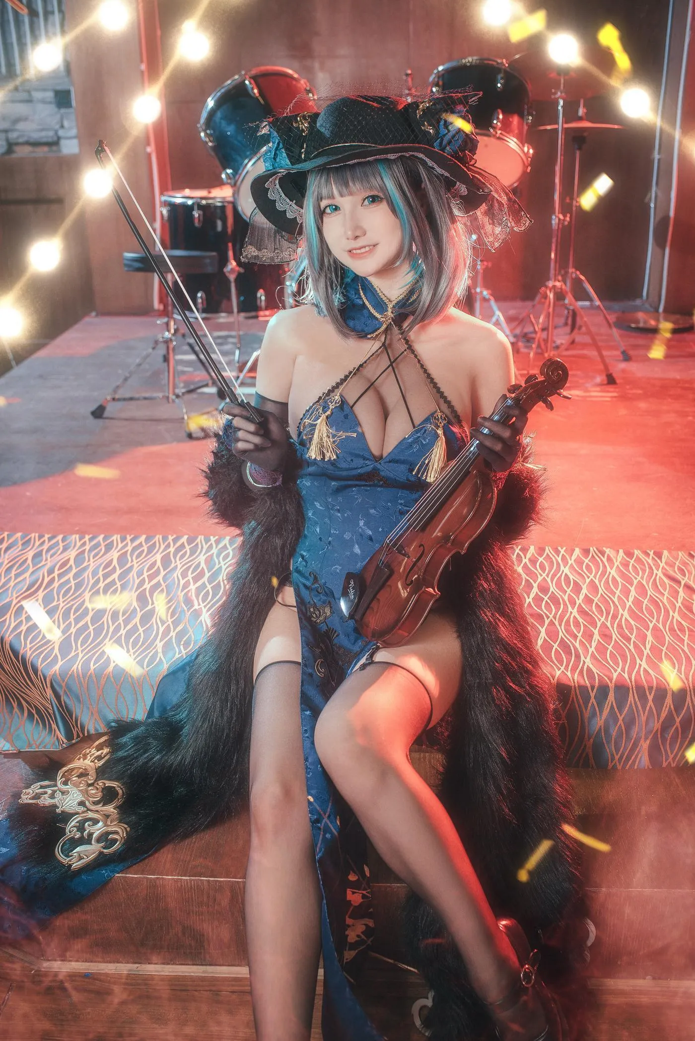 仙九Airi – NO.14 柴郡旗袍 [22P]插图1